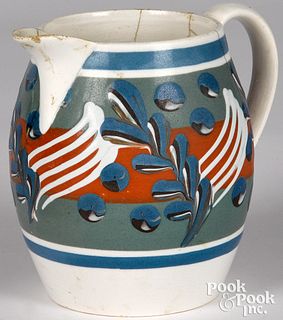 Mocha pitcher, with twig and cat's-eye decoration