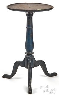 Painted hard pine candlestand, late 18th c.