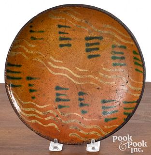 Redware plate, 19th c.