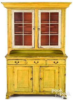 Pennsylvania painted poplar Dutch cupboard