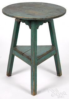 Painted pine tap table, ca. 1800