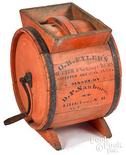 New Hampshire painted butter churn, late 19th c.,