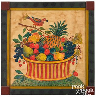 David Y. Ellinger watercolor basket of fruit