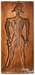 Dutch carved oak cakeboard, 19th c., with double s