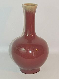 Chinese Oxblood-glazed Pottery Vase