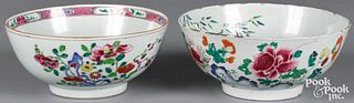 Two Chinese export famille rose porcelain bowls