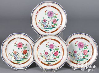 Four Chinese export porcelain plates, ca. 1800