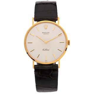 ROLEX CELLINI WATCH IN 18K YELLOW GOLD AND PLAQUÉ REF. 3833, CA. 1969 - 1970  Movement: manual.