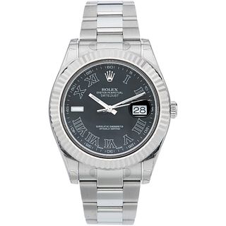 ROLEX OYSTER PERPETUAL DATEJUST WATCH IN STEEL AND 18K WHITE GOLD REF. 116334, CA. 2011 - 2015  Movement: automatic