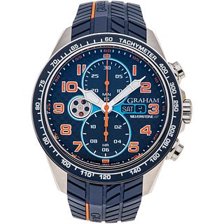 GRAHAM SILVERSTONE RS CHRONOGRAPH WATCH IN STEEL Movement: automatic