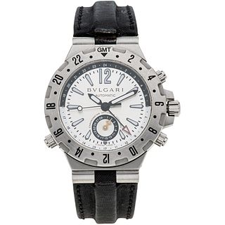 BVLGARI DIAGONO GMT WATCH IN STEEL REF. GMT 40 S Movement: automatic