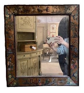 Antique Chinoiserie Hanging Mirror