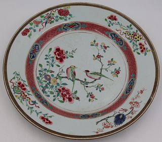 Chinese Famille Rose Enamel Decorated Charger.