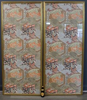 Pair of Framed Japanese? Embroidered Panels.