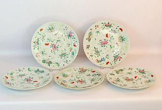 Five Chinese Export Plates