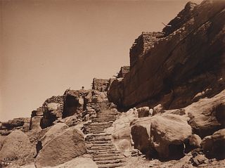 Edward Curtis, Untitled (Stairway to Shipaulovi), 1906