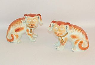 Pair of Chinese Porcelain Dogs