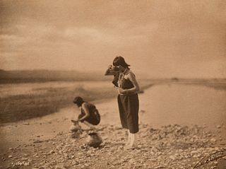 Edward Curtis, A Breezy Day at the River, 1905