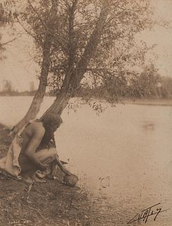 Edward Curtis, Untitled (Man by River), 1908