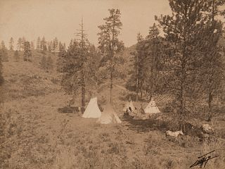 Edward Curtis, A Hill Camp - Spokane (Variant), 1909