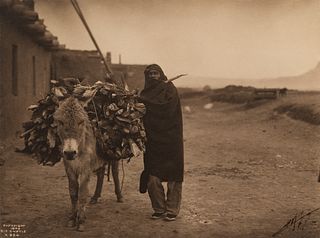 Edward Curtis, A Load of Fuel - Zuni, 1903