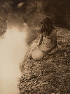 Edward Curtis, By the Canal - Maricopa, 1907
