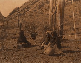 Edward Curtis, Resting in the Harvest Field - Qahatika, 1907