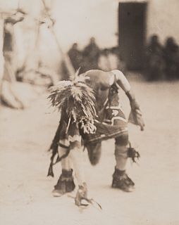 Edward Curtis, A “Catcher” Picking up a Snake, 1906