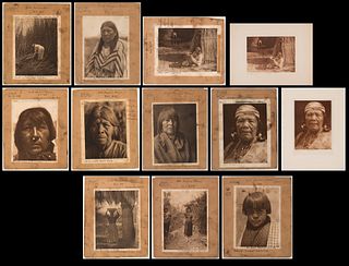 Edward Curtis, Female Portrait Plate Cover Group - Lot of 12