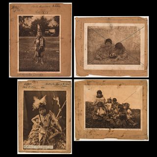 Edward Curtis, Children Plate Cover Group - Lot of 4