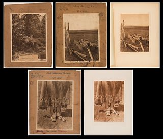 Edward Curtis, Miscellaneous Plate Cover Group - Lot of 5