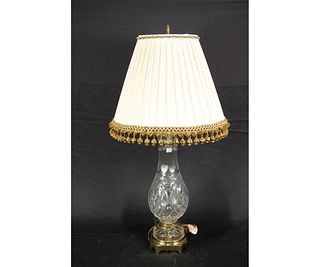 PAIR OF WATERFORD STYLE CUT CRYSTAL LAMPS