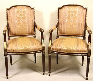 SET OF 12 E.J. VICTOR NEOCLASSICAL STYLE CHAIRS
