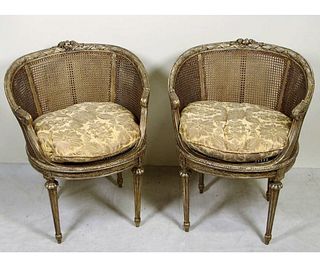 PAIR OF 19th CENTURY FRENCH TUB CHAIRS