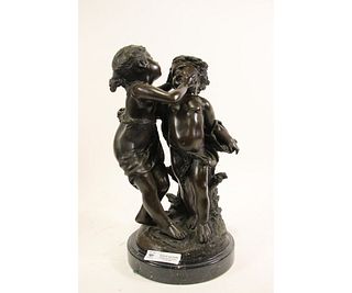 18th CENTURY STYLE YOUNG LOVERS BRONZE SCULPTURE