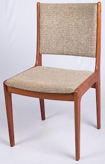 Teak Side Chair w/ Tweed Upholstery