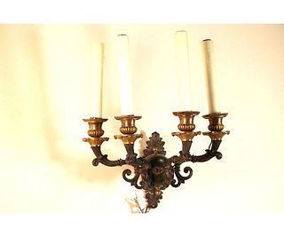 PAIR OF ANTIQUE EMPIRE  WALL SCONCES