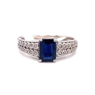 18k Diamond Sapphire Ring