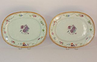 Two Chinese Export Porcelain Platters