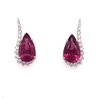 18k Tourmaline Diamond Earrings