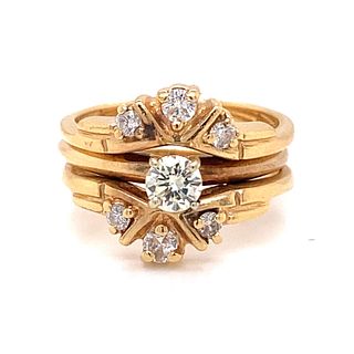 14k Diamond Detachable Ring