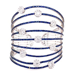 18k Diamond Sapphire BraceletÂ 