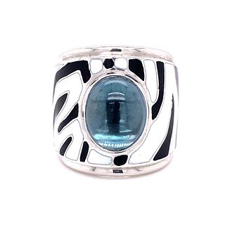 18k Aqua Zebra H.STERN Ring