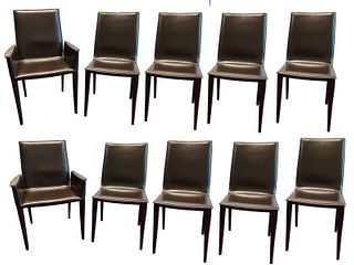 10 Frag Italian Leather Dining Chairs Marchio