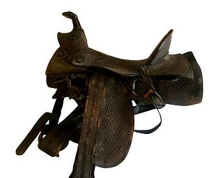 19th Century Leather Horse Saddle