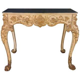White and Parcel-Gilt Decorated Vanity by Jansen