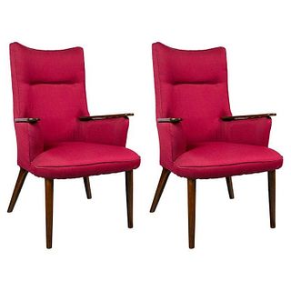 Pair of Mid-Century Modern Rosewood Armchairs