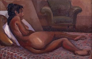 Lincoln Perry Oil on Board Nude