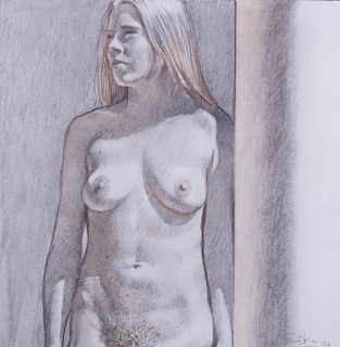 Tim O'Kane Nude Drawing, Framed