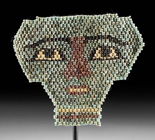 Egyptian Glazed Faience Bead Mask